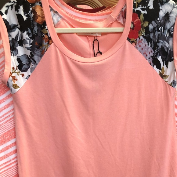 Peach Floral Cap Sleeve Tee! - Picture 10 of 12